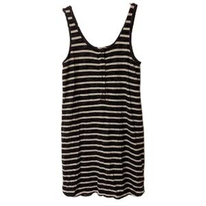 4. GAP Gray and White Striped Tank Mini Dress Sz XS